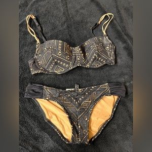 Becca Crochet Overlay Bikini and Bottoms